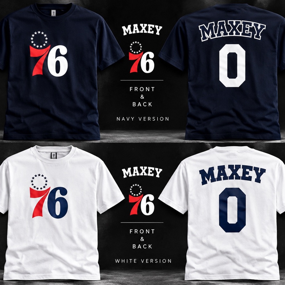 Two '76 Graphic Tees - Navy & White